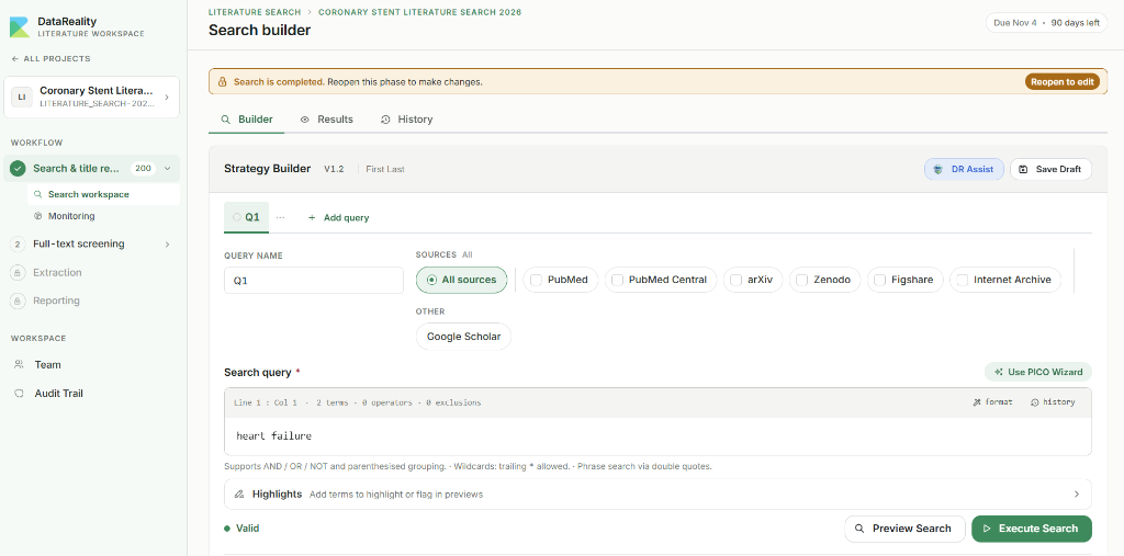 Search Builder Locked
