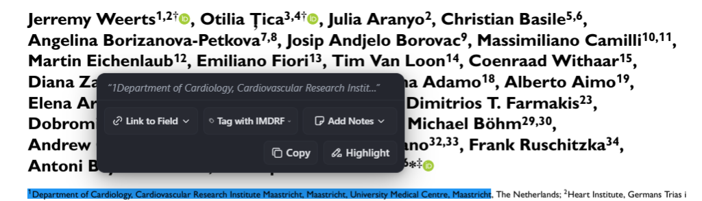 PDF Highlight Popup