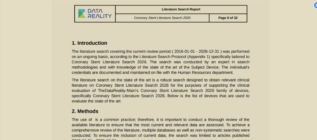 Report Methods Section